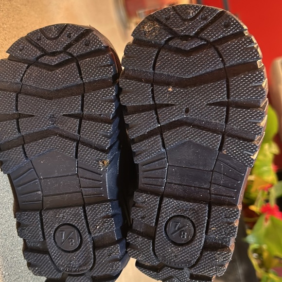 Members Mark sz 7/8 Winter Insulated Boots Navy with Blue/Gray Design Uppers - Picture 6 of 7